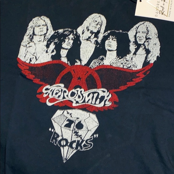 NWT Daydreamer Aerosmith Crop Long Sleeve S - Picture 5 of 6
